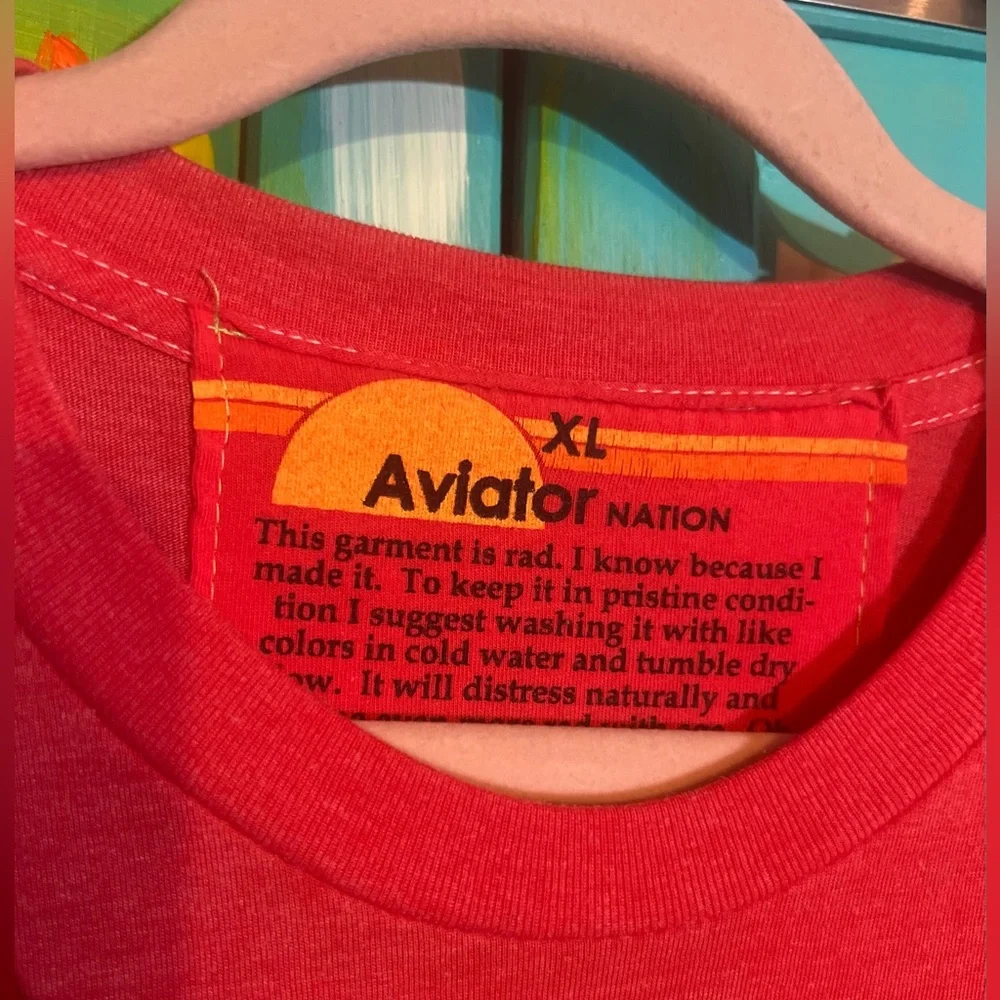 Aviator Nation Vibrant Red Tee - Picture 3 of 3